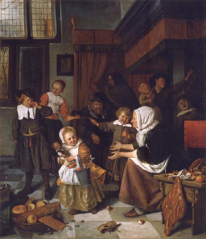 Jan Steen The Feast of St Nicholas china oil painting image